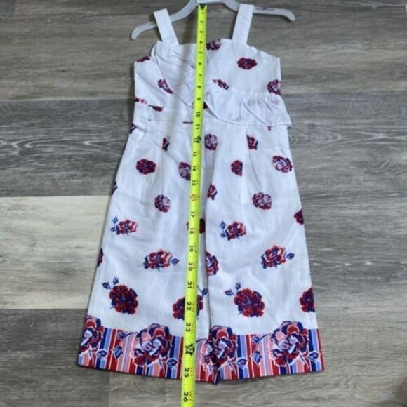 Janie & Jack Girls White Floral Jumpsuit with Ruffle Detail Size 18-24 MO. Girls - Picture 5 of 6